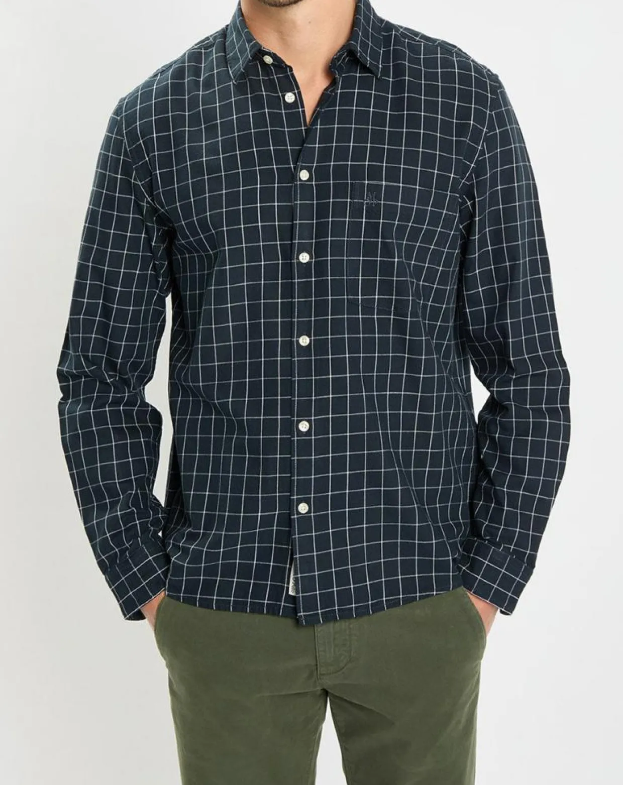 Chemise manches longues Crx Rf Poche bleu marine-Marc O'Polo New