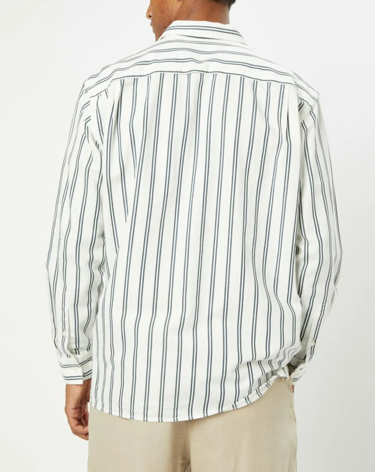 Homme Marc O'Polo Chemises^Chemise manches longues Rayée Poche blanc/noir