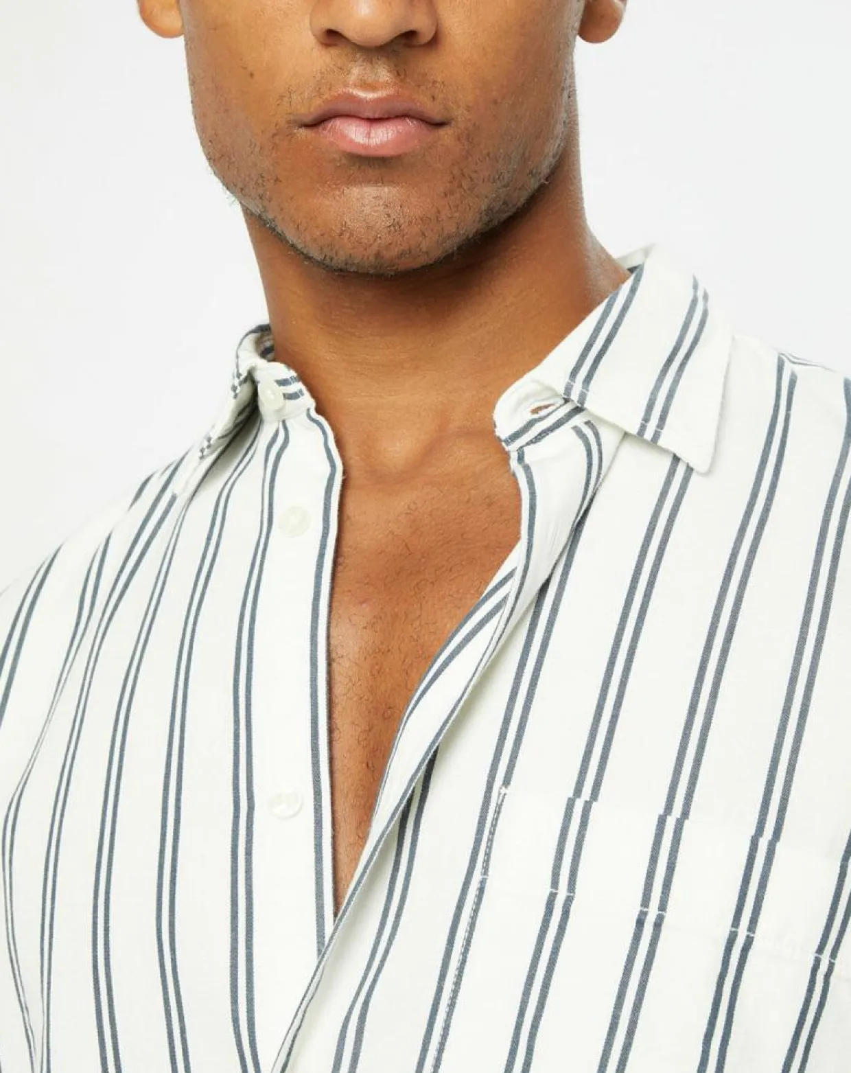 Homme Marc O'Polo Chemises^Chemise manches longues Rayée Poche blanc/noir