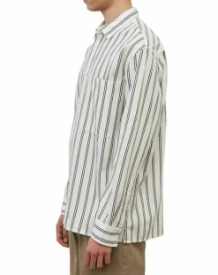 Homme Marc O'Polo Chemises^Chemise manches longues Rayée Poche blanc/noir