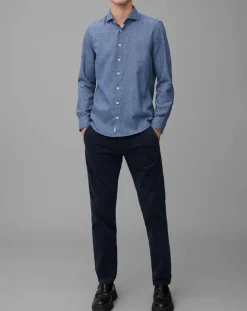 Homme Marc O'Polo Chemises^Chemise Mini Pied De Poule Sf bleue