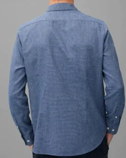 Homme Marc O'Polo Chemises^Chemise Mini Pied De Poule Sf bleue
