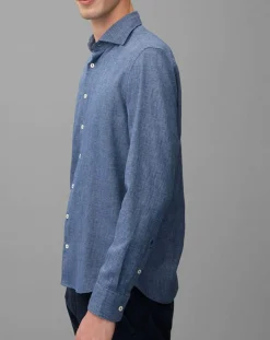 Homme Marc O'Polo Chemises^Chemise Mini Pied De Poule Sf bleue