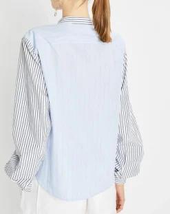 Femme Marc O'Polo Chemises^Chemise multi rayures blanc/bleu