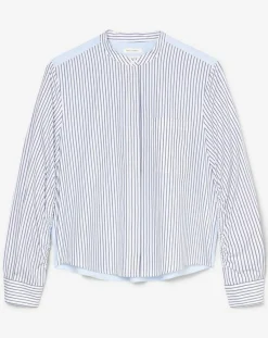 Femme Marc O'Polo Chemises^Chemise multi rayures blanc/bleu