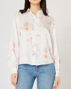 Chemise Natacha Croquis imprimée écrue-Manoush Hot
