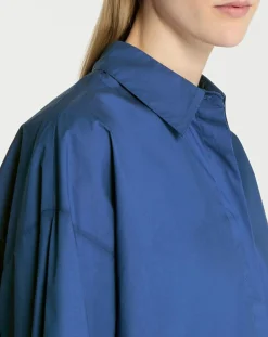 Chemise oversize en Coton Rodez bleu foncé-Galeries Lafayette Outlet