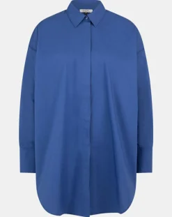 Chemise oversize en Coton Rodez bleu foncé-Galeries Lafayette Outlet