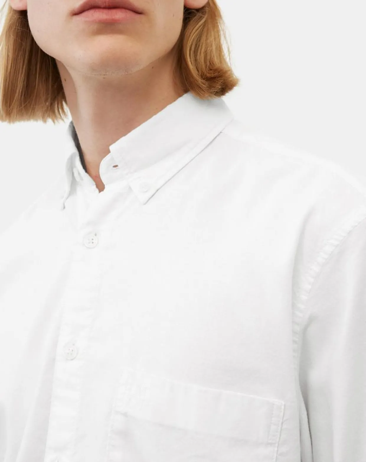 Chemise oxford Regular Fit 100% Coton Bio blanche-Marc O'Polo Clearance
