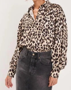 Femme Manoush Chemises^Chemise Panthère Coeur léopard