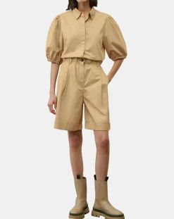 Femme Marc O'Polo Chemises^Chemise paperbag pinces manches 3/4 beige