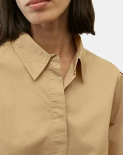 Femme Marc O'Polo Chemises^Chemise paperbag pinces manches 3/4 beige