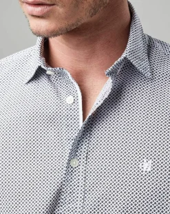 Chemise Print Allover Rf blanc/bleu-Marc O'Polo Outlet