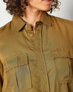 Chemise Qamp kaki-Swildens Sale