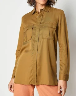 Chemise Qamp kaki-Swildens Sale