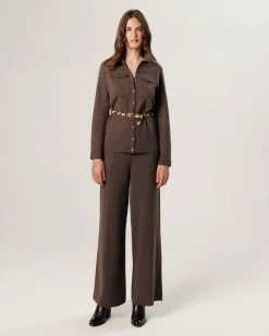Femme Rodier Chemises^Chemise Rachida poches poitrine marron havane