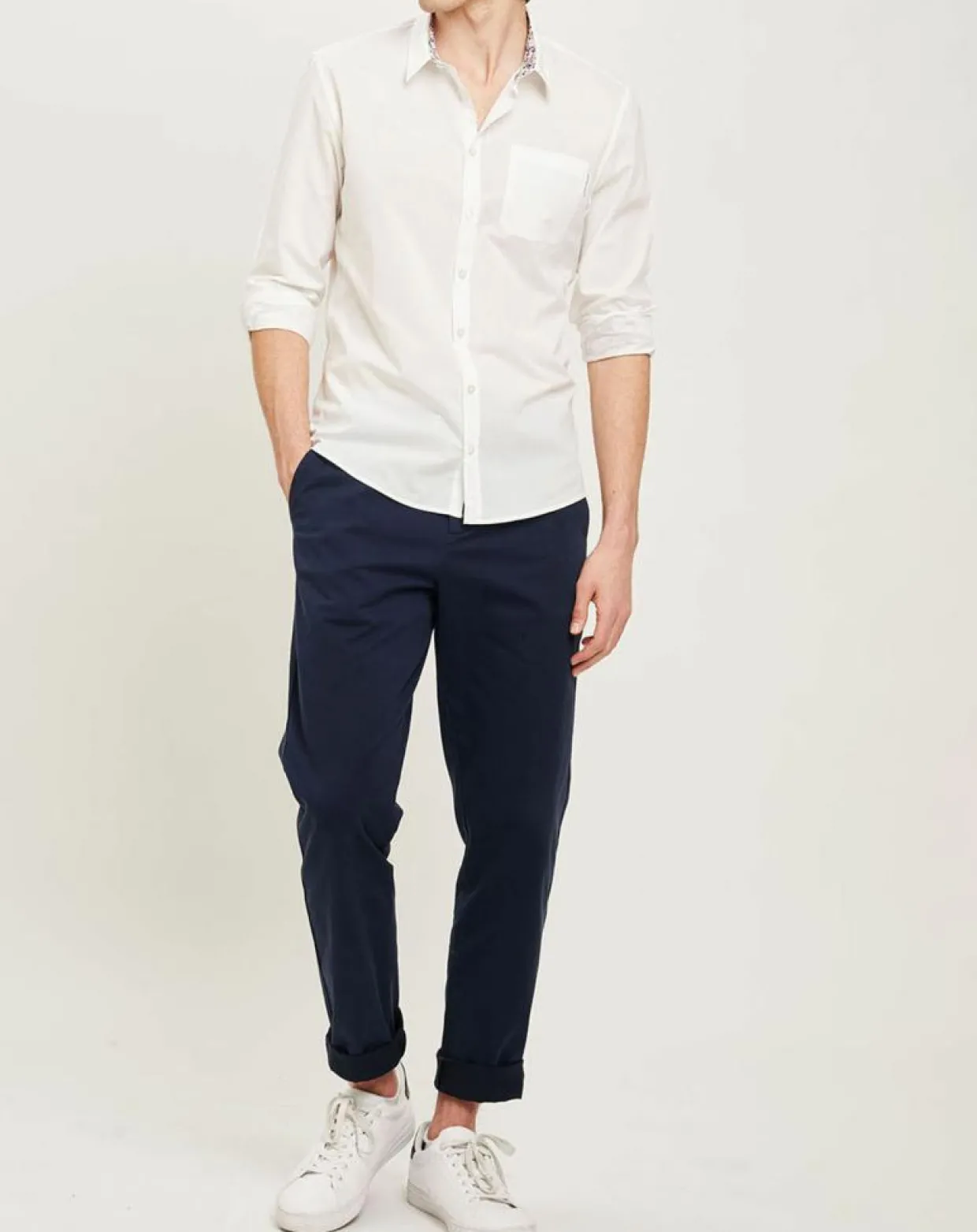 Chemise regular Earl blanche-Harris Wilson New