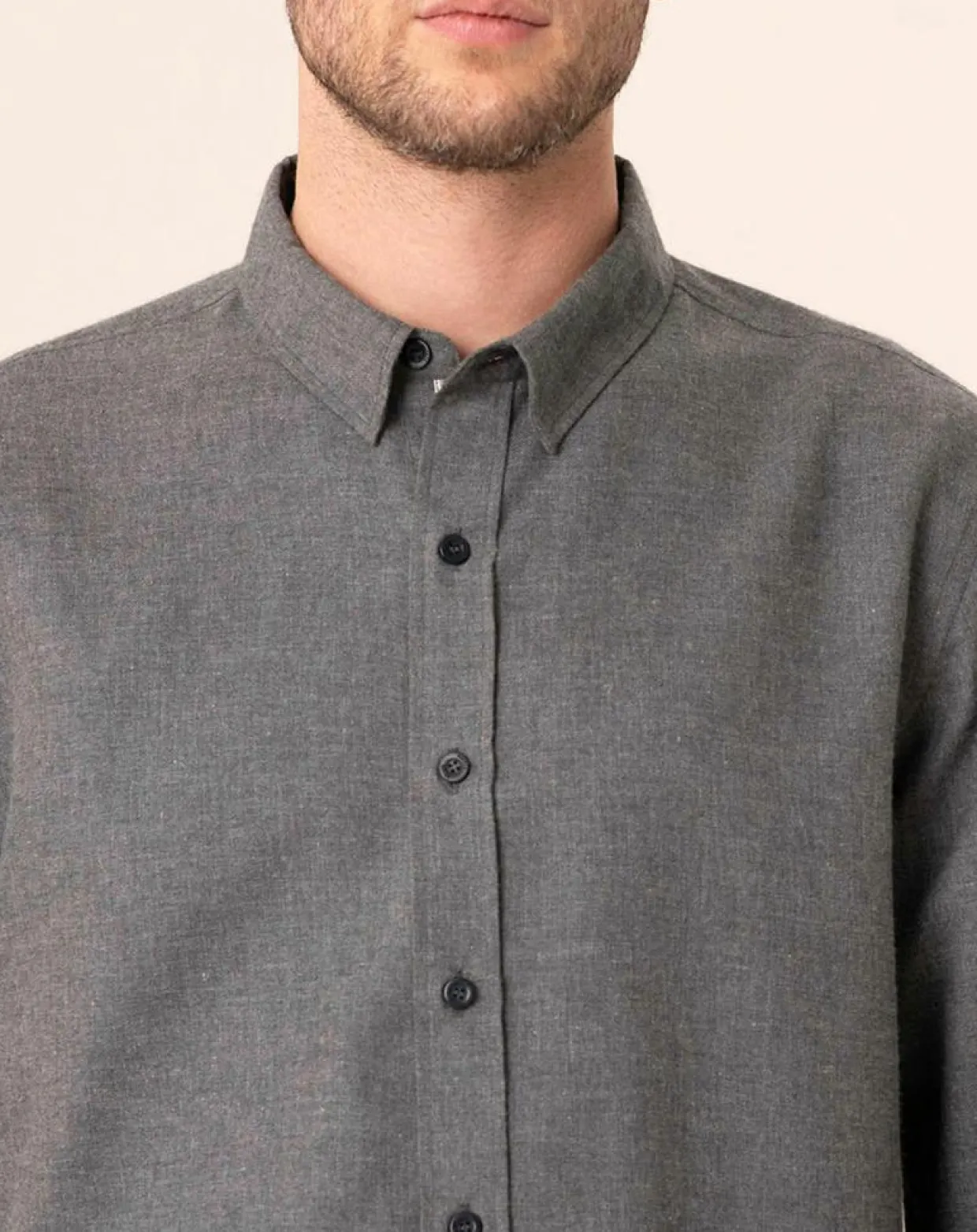 Homme Harris Wilson Chemises^Chemise regular en Flanelle Leroy gris chiné