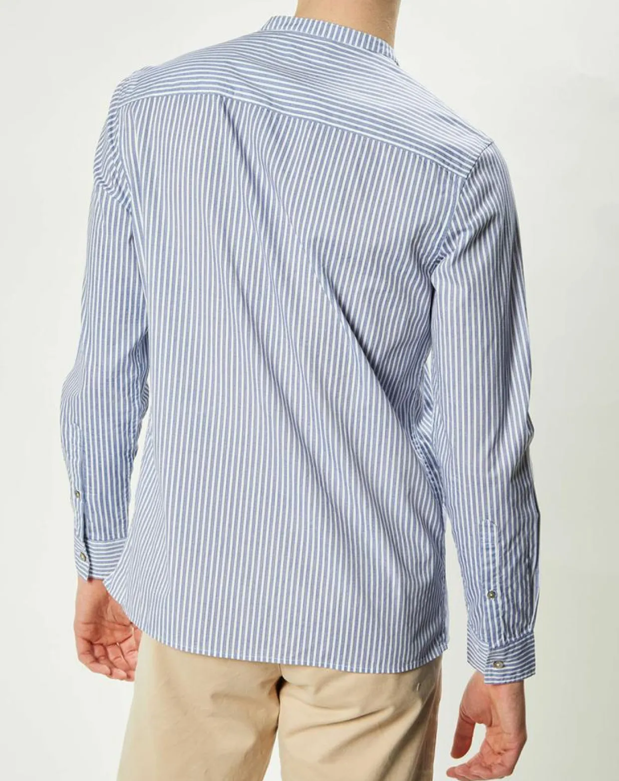 Homme Harris Wilson Chemises^Chemise regular en Popeline Theotime rayée bleu/blanc