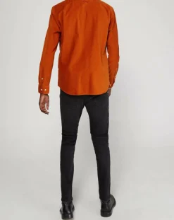 Homme Marc O'Polo Chemises^Chemise regular en Velours milleraies orange