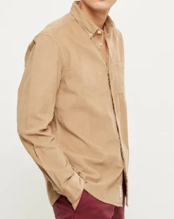 Homme Marc O'Polo Chemises^Chemise regular en Velours milleraies beige