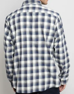 Chemise Regular Fit à carreaux bleu marine/blanc-Arrow