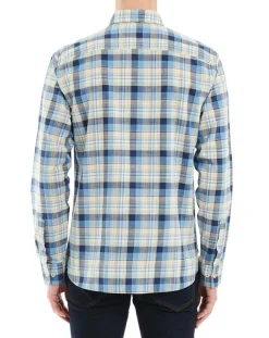 Homme Arrow Chemises^Chemise Regular Fit à carreaux beige/bleu