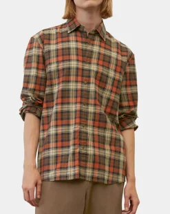 Homme Marc O'Polo Chemises^Chemise Regular Fit à carreaux orange/marron