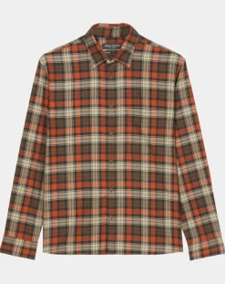 Homme Marc O'Polo Chemises^Chemise Regular Fit à carreaux orange/marron