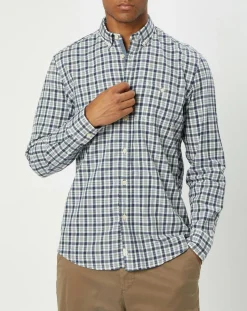 Chemise regular fit à carreaux blanc/bleu-Marc O'Polo Sale