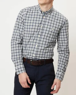 Chemise regular fit à carreaux blanc/bleu-Marc O'Polo Sale