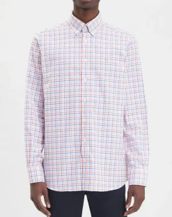 Chemise Regular Fit à carreaux corail-Hackett London New
