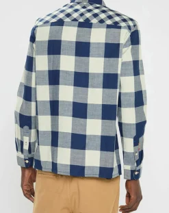 Homme Scotch & Soda Chemises^Chemise Regular Fit à carreaux bleu/écru