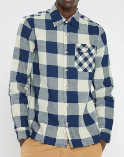Homme Scotch & Soda Chemises^Chemise Regular Fit à carreaux bleu/écru