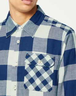 Homme Scotch & Soda Chemises^Chemise Regular Fit à carreaux bleu/écru
