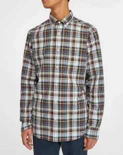 Homme Gant Chemises^Chemise Regular Fit à imprimé Tartan marron/mulitcolore