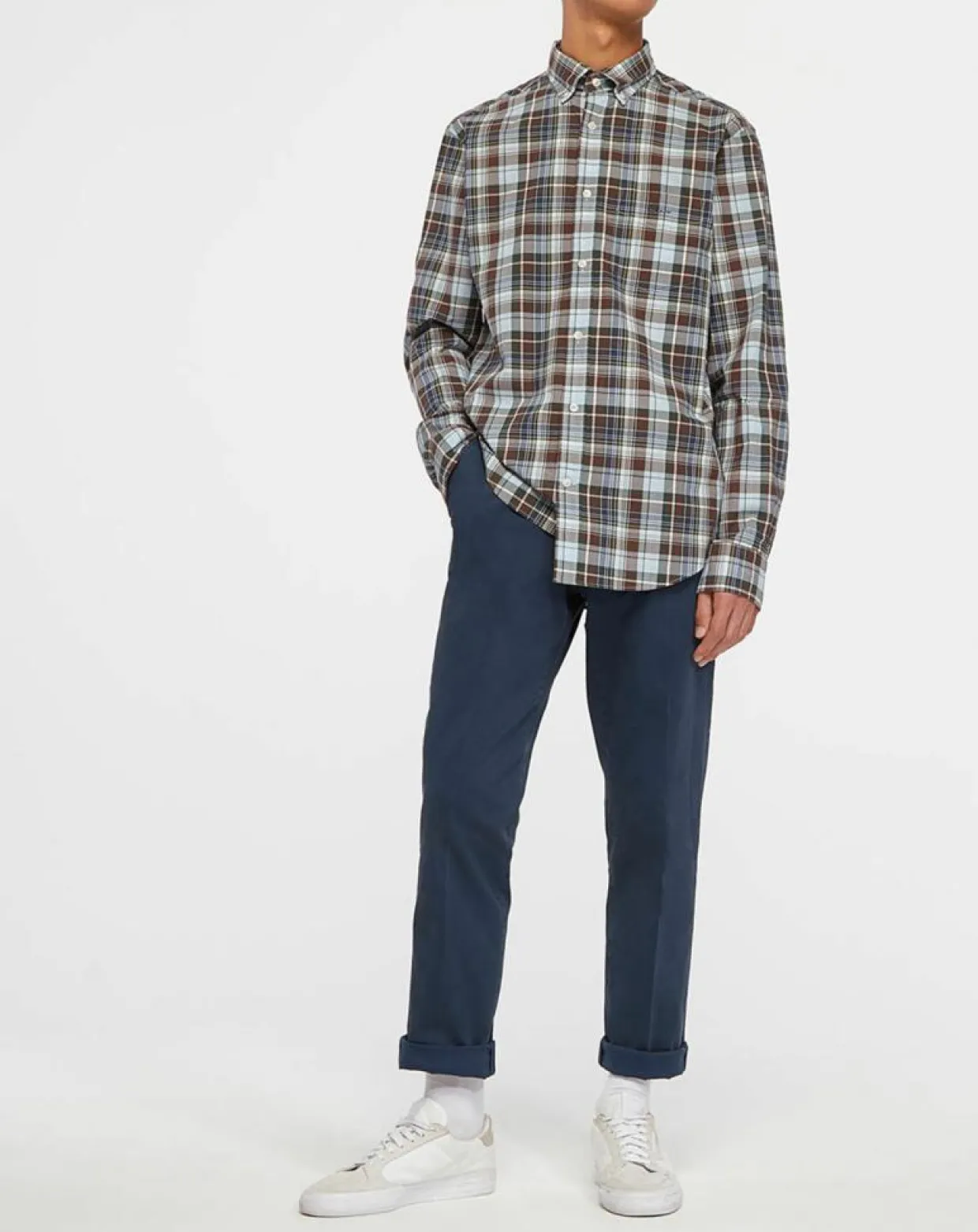 Homme Gant Chemises^Chemise Regular Fit à imprimé Tartan marron/mulitcolore