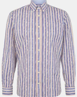 Homme Hackett London Chemises^Chemise Regular Fit à rayures bleu/rouge