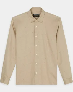 Chemise Regular Fit chinée beige-Marc O'Polo Outlet