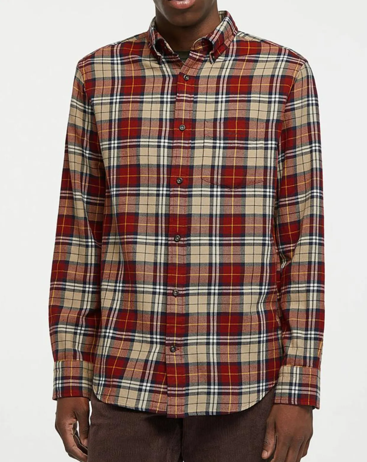 Chemise Regular Fit en Flanelle Bucheron rouge-Gant Discount