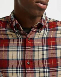 Chemise Regular Fit en Flanelle Bucheron rouge-Gant Discount