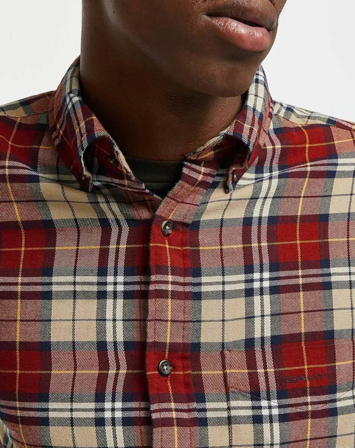 Chemise Regular Fit en Flanelle Bucheron rouge-Gant Discount