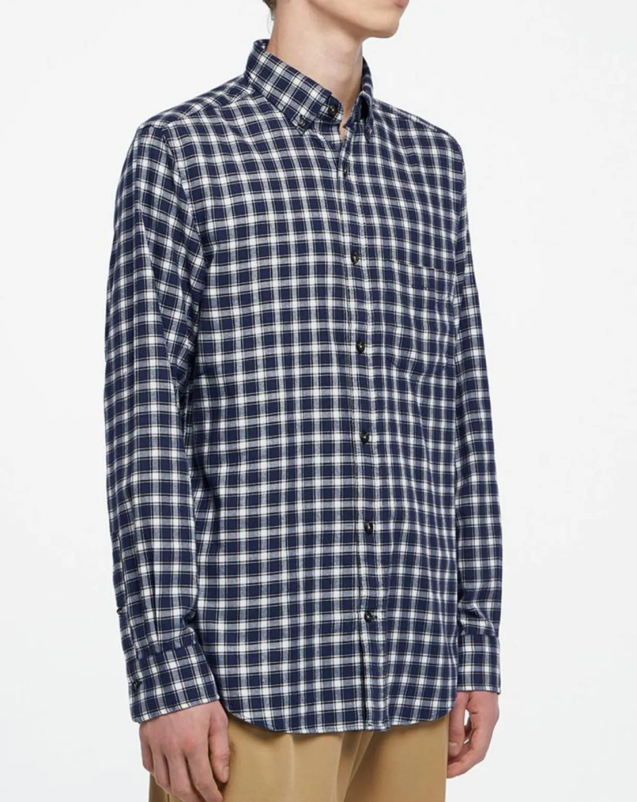 Homme Gant Chemises^Chemise Regular Fit en Flanelle Moy à carreaux bleu/gris