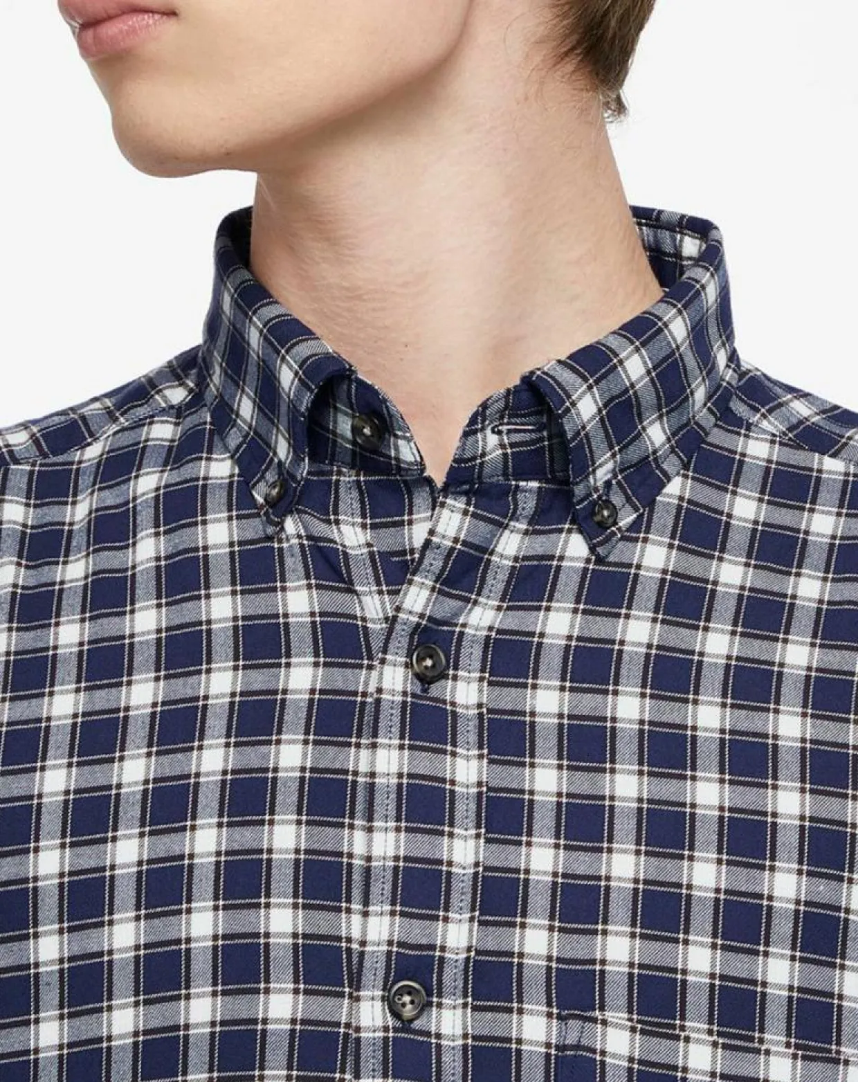 Homme Gant Chemises^Chemise Regular Fit en Flanelle Moy à carreaux bleu/gris