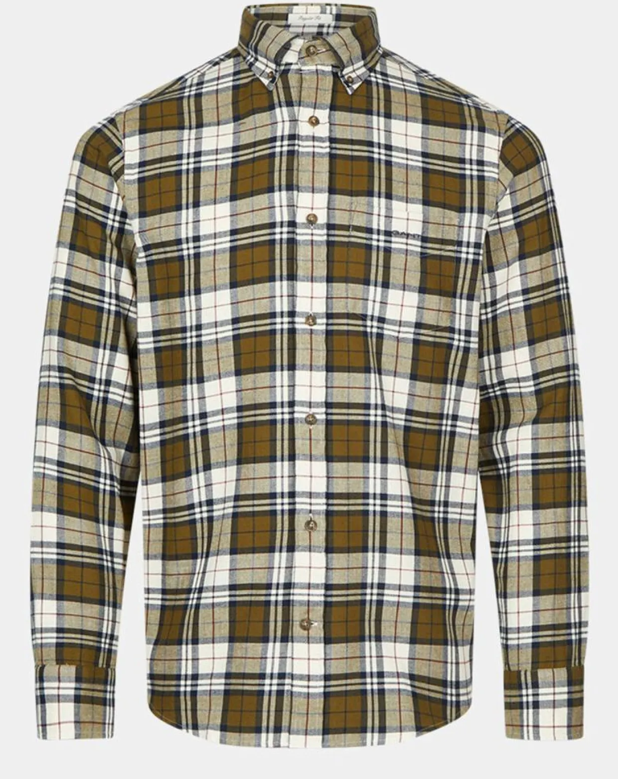 Homme Gant Chemises^Chemise Regular Fit en Flanelle Bucheron kaki