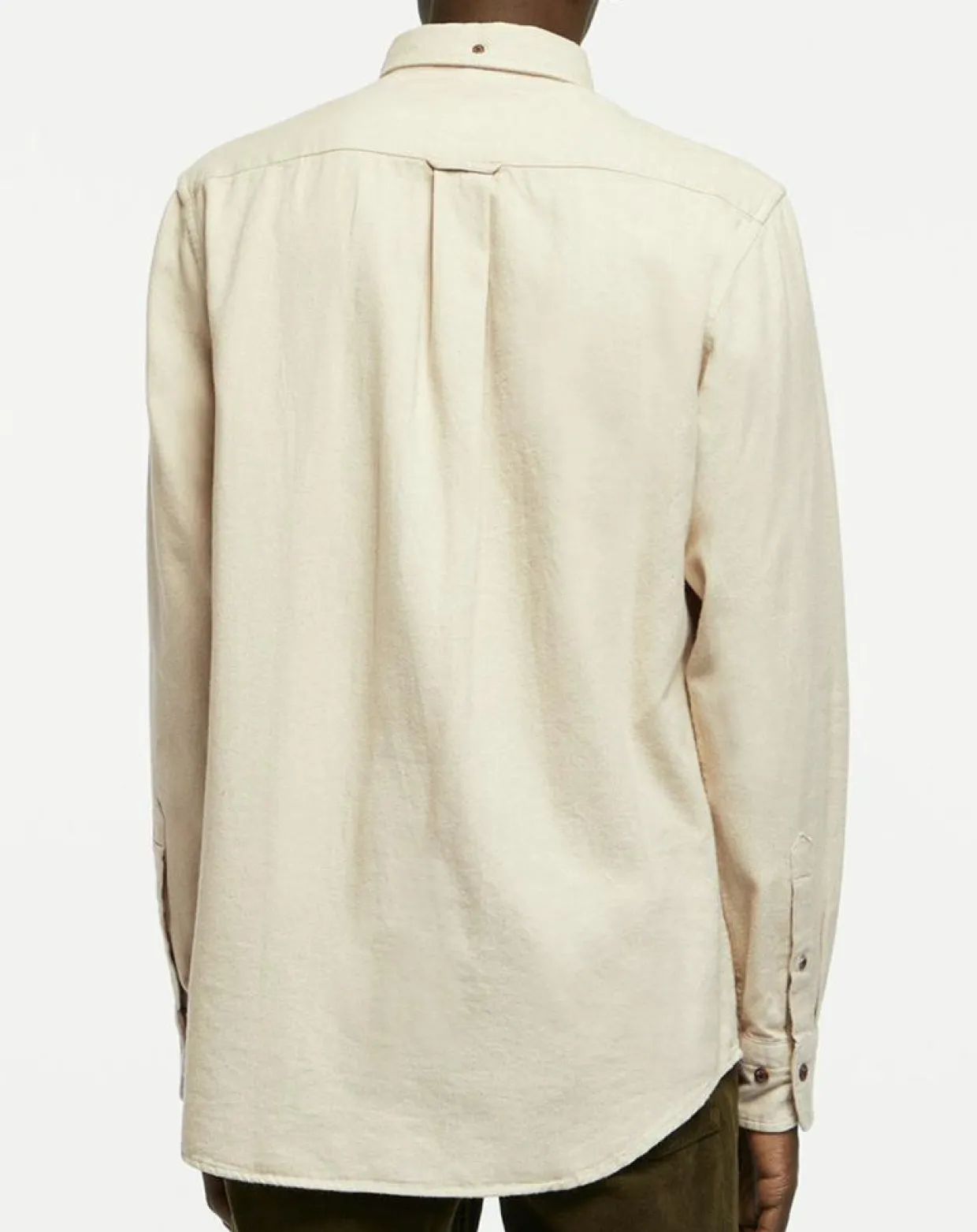 Chemise Regular Fit en Flanelle Chevron beige-Gant Hot