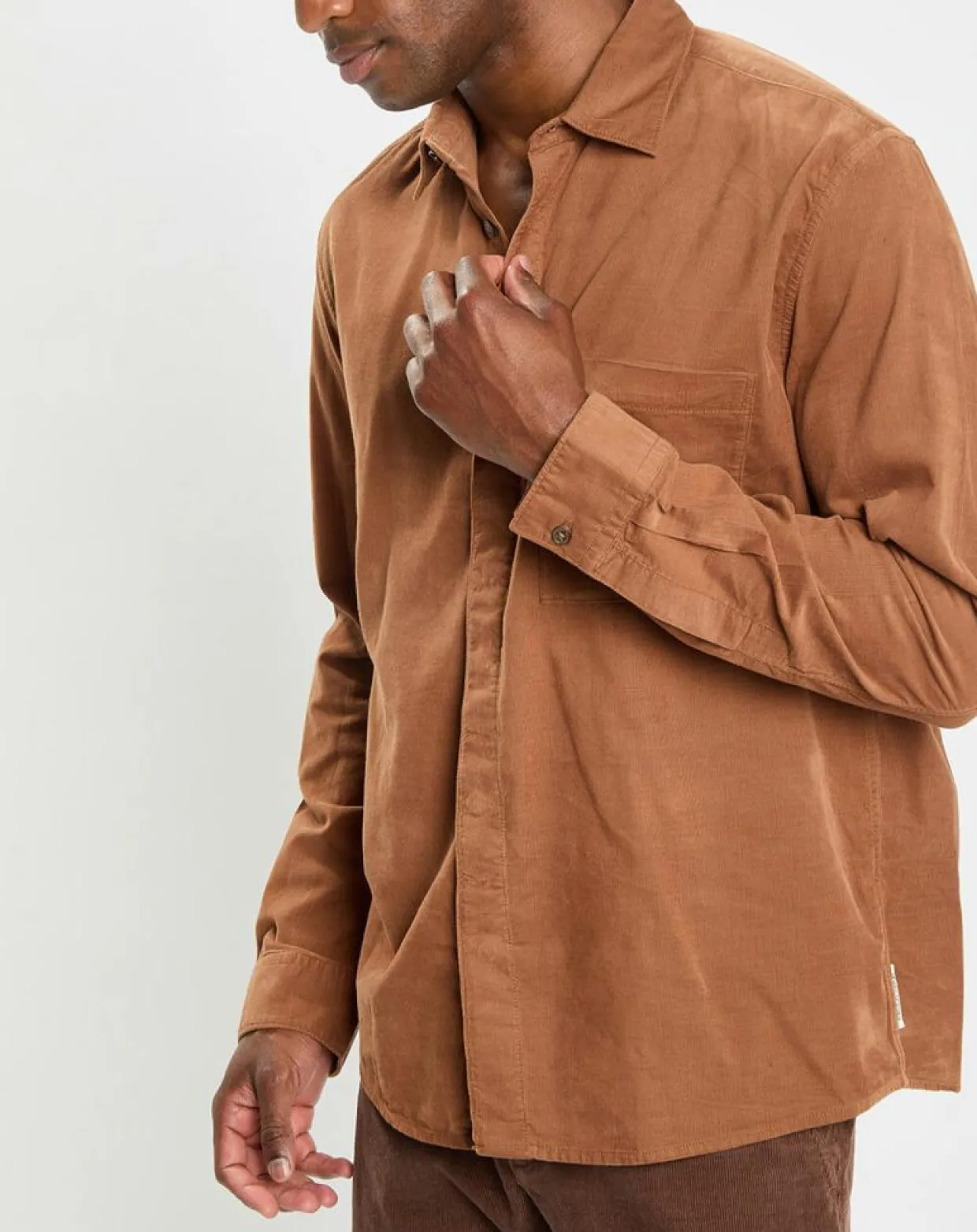 Homme Marc O'Polo Chemises^Chemise Regular Fit en Velours milleraies marron