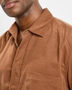 Homme Marc O'Polo Chemises^Chemise Regular Fit en Velours milleraies marron