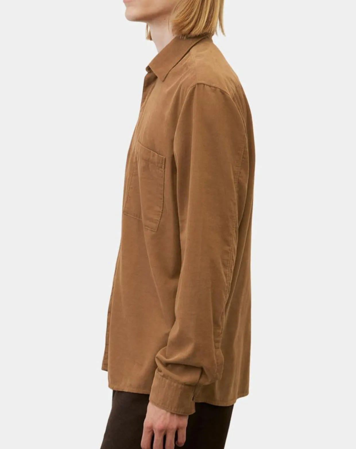 Homme Marc O'Polo Chemises^Chemise Regular Fit en Velours milleraies marron