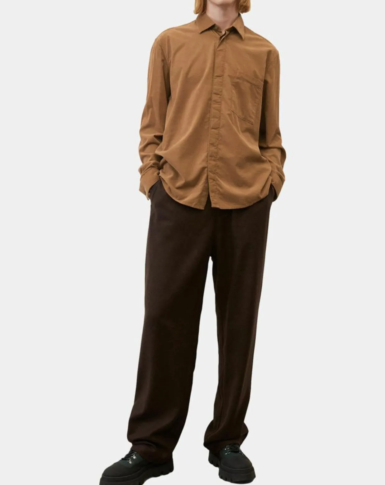Homme Marc O'Polo Chemises^Chemise Regular Fit en Velours milleraies marron
